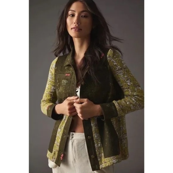 NWT!! Anthropologie PILCRO Embroidered Phoenix Sweater Jacket Boho X-Small - Picture 4 of 15